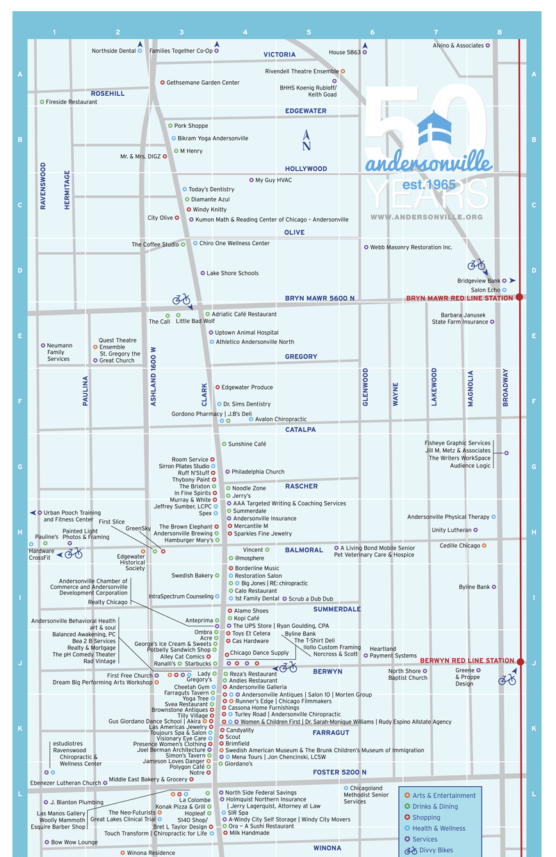 Andersonville Chamber of Commerce Map