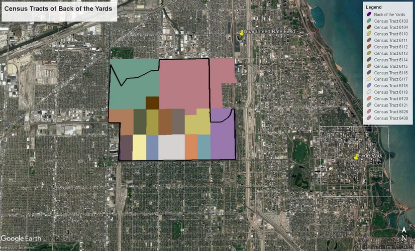 Census Tracts of Back of the Yards - zoomed in