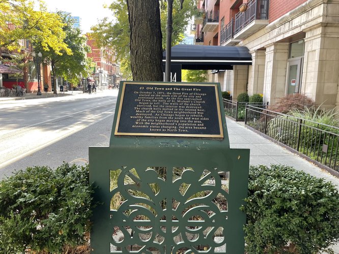 Old Town historical plaque