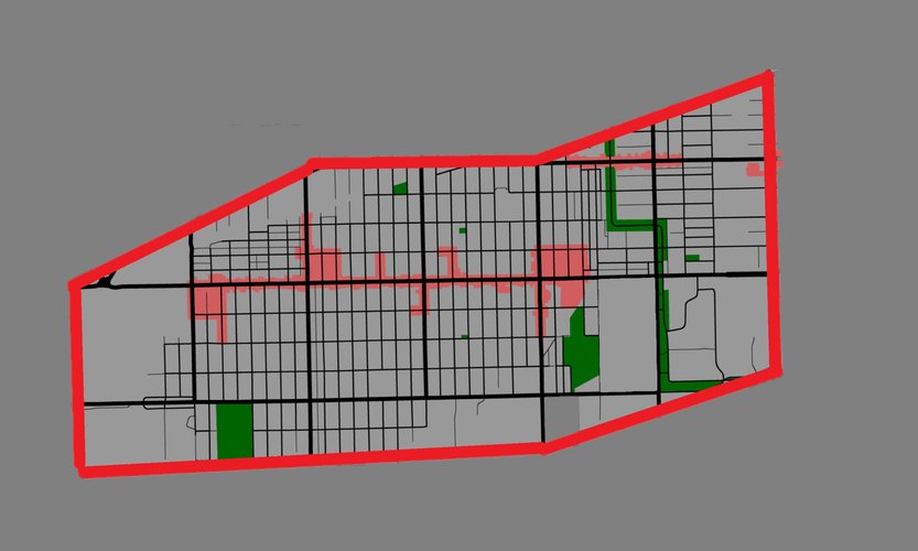 LV FGI w Road Width, Main Commercial Areas
