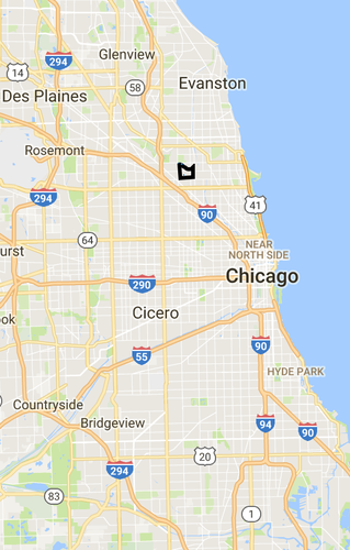 Context map of Albany Park within Chicago